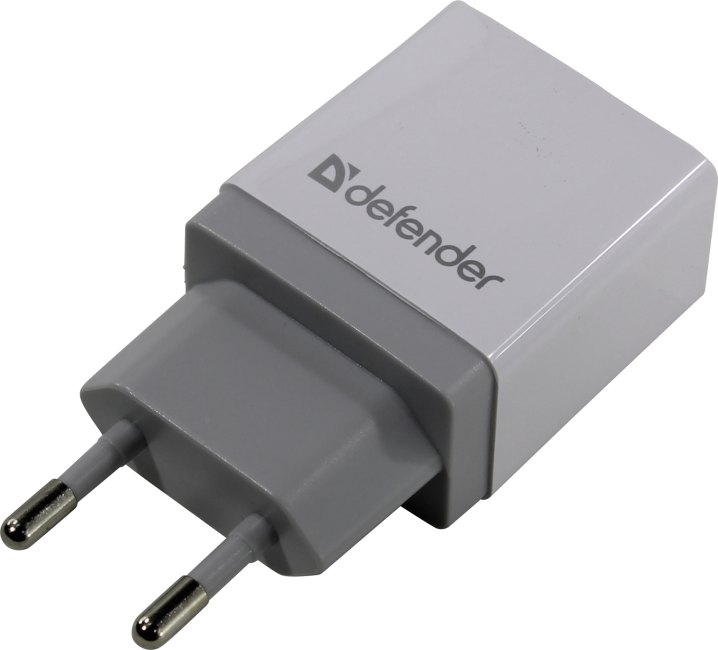 Defender UPA-21 White <83571> Зарядное устройство USB (Вх. AC100-240V, Вых. DC5V,  10.5W, USB)