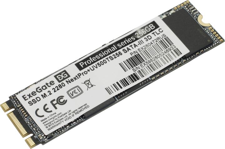SSD 256 Gb M.2 2280 B&M 6Gb/s Exegate Next Pro+ <EX280472RUS>  3D  TLC  (OEM)
