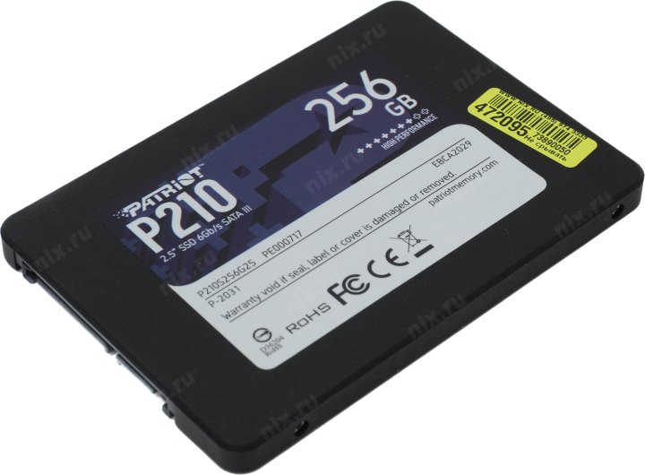 SSD 256 Gb SATA 6Gb/s Patriot P210  <P210S256G25> 2.5"