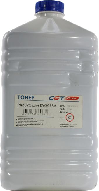 Тонер CET <OSP0207C500> PK207C Cyan для  Kyocera 500г