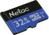 Netac <NT02P500STN-032G-S> microSDHC Memory Card 32Gb  UHS-I U1