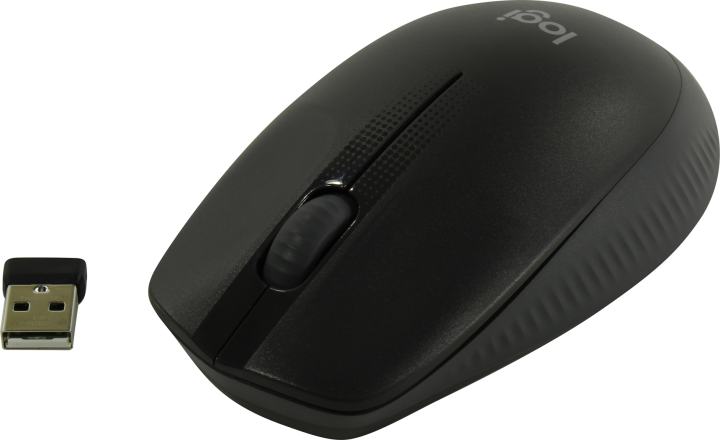 Logitech Wireless Mouse M190 Charcoal <910-005905/910-005902/910-005923> (RTL) USB  3btn+Roll, беспр