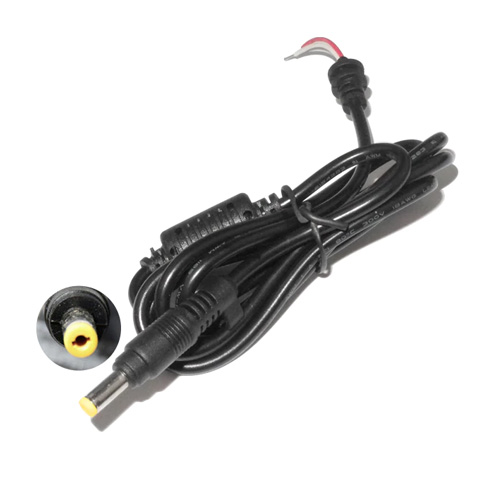 кабель с разъемом для блока питания для HP, DC adaptor jack  4.8х1.7мм, 1.5m, black super-long inter