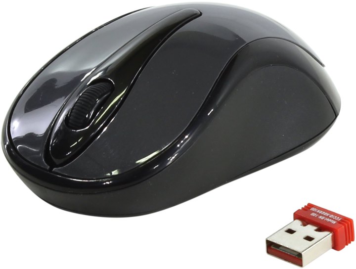 A4Tech Wireless Zero Delay Mouse <G3-280A Glossy Grey> (RTL) USB  3but+Roll, беспроводная,уменьшенна