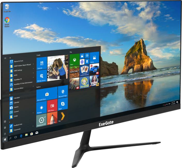 23.8" ЖК монитор ExeGate ProSmart EH2400T (LCD, 1920x1080, D-Sub, HDMI)  < EX300432RUS>