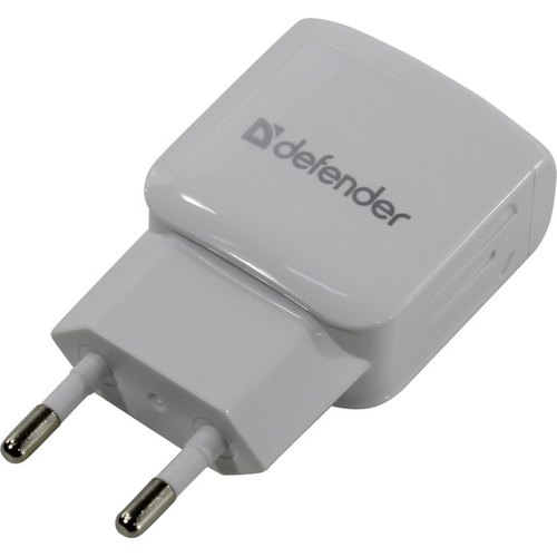 Defender EPA-13 White <83841> Зарядное устройство USB (Вх. AC100-240V, Вых.  DC5V,  2xUSB  2.1A)