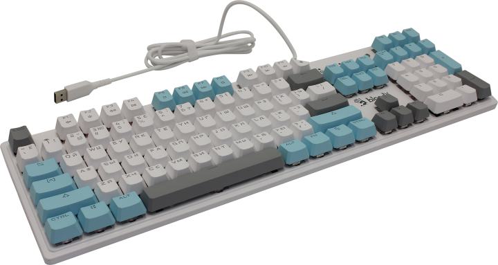 Клавиатура Bloody S510N BLMS LK Red <Icy White>  <USB> 104КЛ,  подсветка  клавиш