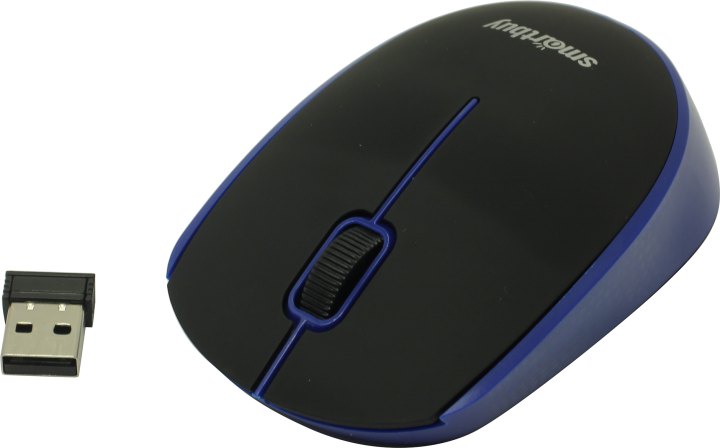 SmartBuy One Wireless Optical Mouse <SBM-368AG-KB>  (RTL)  USB 3btn+Roll, беспроводная