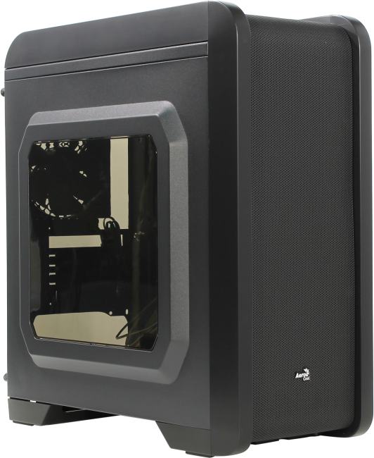 Minitower Aerocool <Qs-240> MicroATX без  БП,  с  окном