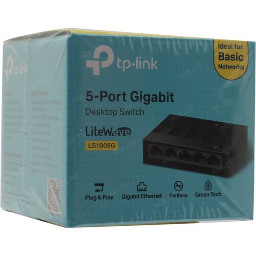 TP-LINK <LS1005G> Неуправляемый коммутатор  (5UTP 1000Mbps)