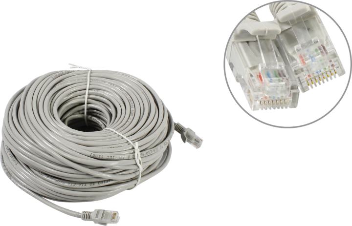 ExeGate <UTP-RJ45-RJ45-5e-50M-GY> Patch Cord UTP кат.5e, 50м,  серый <EX272304RUS> 