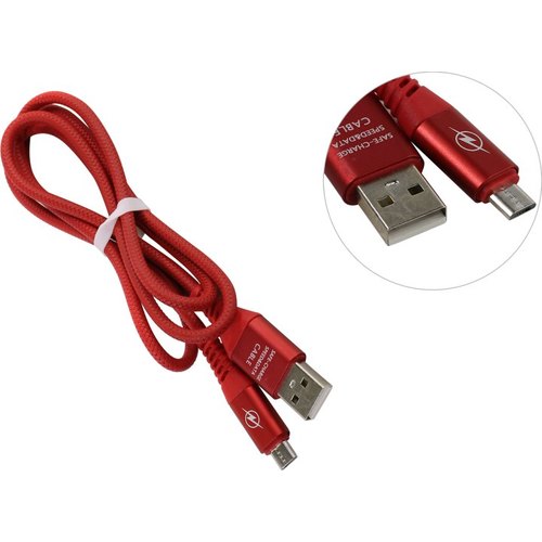 Smartbuy <iK-12ERGbox red>  Кабель  USB AM-->micro-B 1м