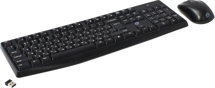OKLICK Wireless Keyboard & Optical Mouse <S260W> Black (Кл-ра,USB,FM+Мышь 3кн,  Roll,  USB, FM) <206