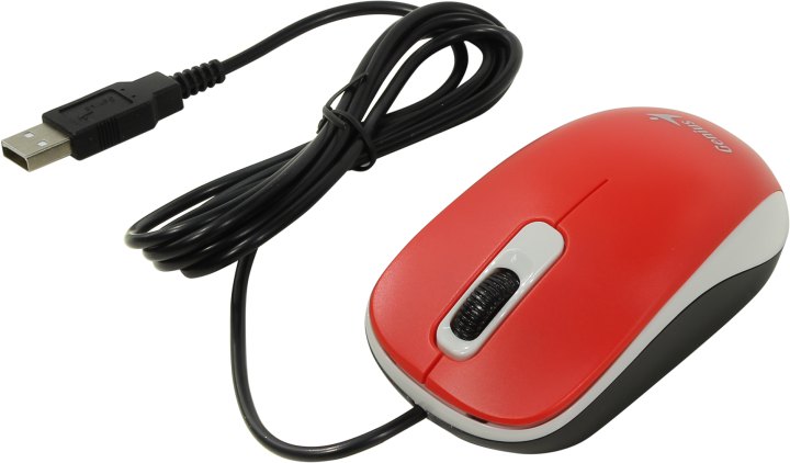 Genius Optical Mouse DX-110 <Red> (RTL)  USB  3btn+Roll  (31010116104/31010009403)