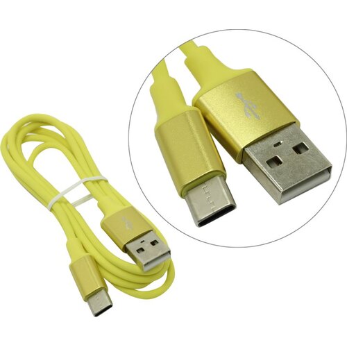 JETACCESS <JA-DC34 1м Yellow> Кабель USB 2.0 AM -> USB-C  M 1м