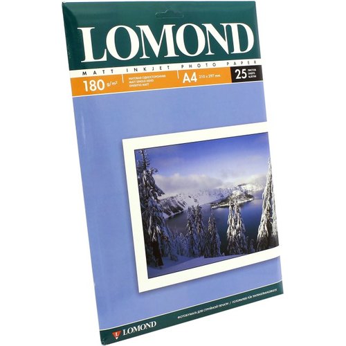 LOMOND 0102037 (A4, 25 листов, 180 г/м2) бумага  матовая  односторонняя  