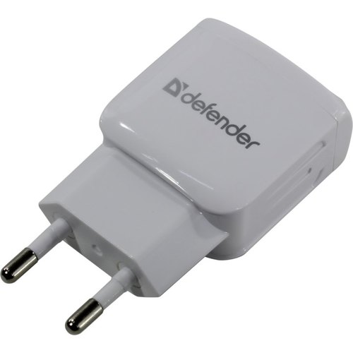 Defender UPA-22 White <83580> Зарядное устройство USB (Вх. AC100-240V, Вых. DC5V,  15W, 2xUSB)