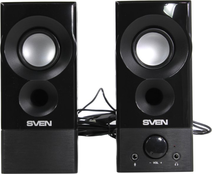 Колонки SVEN 357 Black (2x3W,  питание  от  USB)