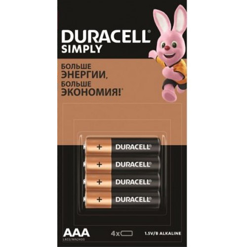 Батарейки DURACELL SIMPLY LR03  AAA