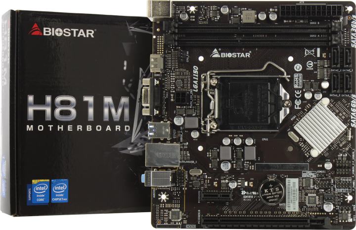 BioStar H81MHV3 3.0 (RTL) LGA1150 <H81> PCI-E Dsub+HDMI  GbLAN  SATA MicroATX 2DDR3