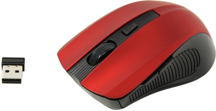 SVEN Wireless Optical Mouse <RX-350W Red>  (RTL)  USB  6btn+Roll