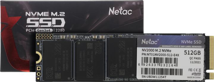 SSD 512 Gb M.2 2280  M  Netac NV2000 <NT01NV2000-512-E4X>