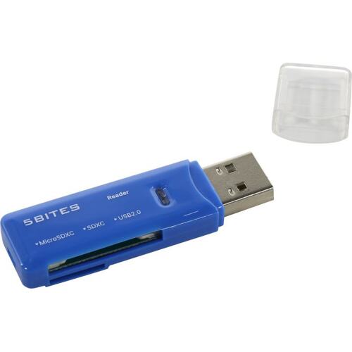 5bites <RE2-100BL> USB2.0  SDXC/microSD  Card  Reader/Writer