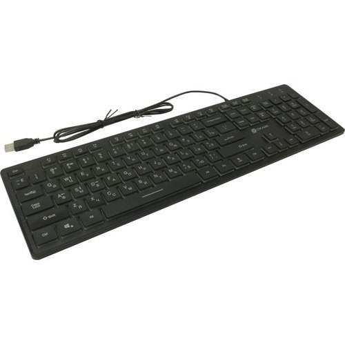 Клавиатура OKLICK 550ML Black <USB> 104КЛ, подсветка  клавиш <1061617>