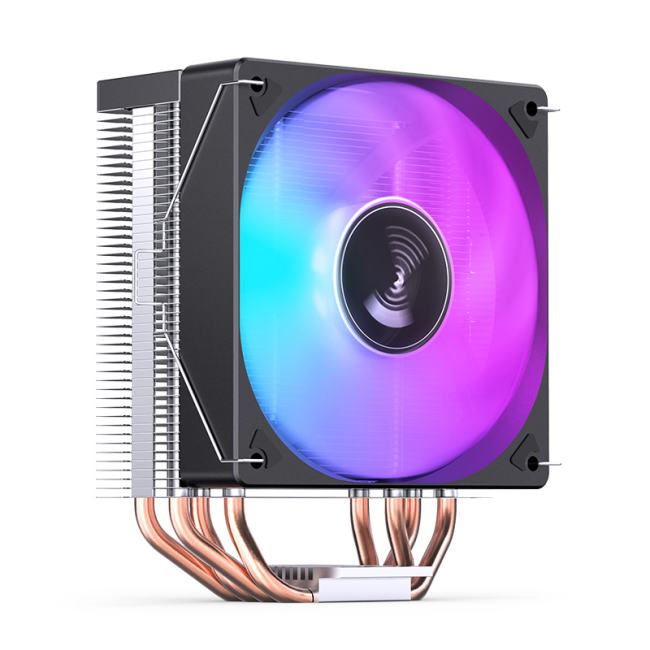 JONSBO <CR-1000E Black> Cooler (4пин,  115x/1200/1700, 22-32дБ,  600-1500об/мин,  Al+тепл.труб)