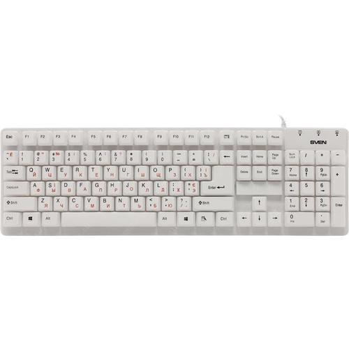 Клавиатура SVEN Standard 301  White  <USB>  105КЛ