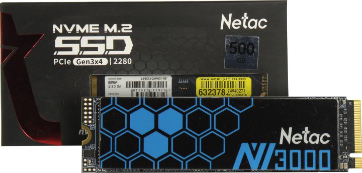SSD 500 Gb M.2 2280  M  Netac NV3000 <NT01NV3000-500-E4X>