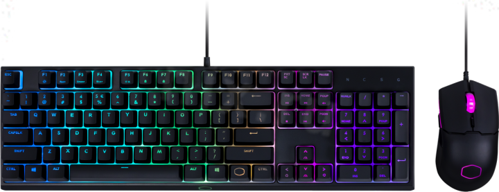 Cooler Master <MS-110-KKMF3-RU> (Кл-ра, USB + Мышь USB,  6кн, Roll)