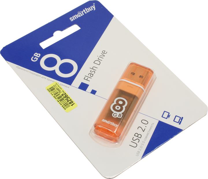 SmartBuy Glossy <SB8GBGS-Or> USB2.0  Flash  Drive 8Gb (RTL)