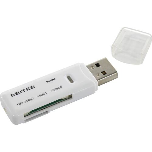 5bites <RE2-100WH> USB2.0 SDXC/microSD  Card Reader/Writer