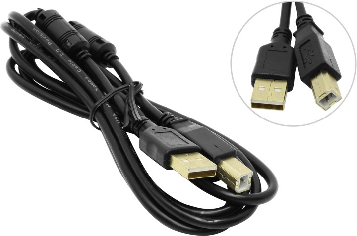 5bites <UC5010-018A> Кабель USB 2.0  A-->B 1.8м  2  фильтра