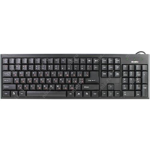 Клавиатура SVEN Standard  301 Black  <USB>  105КЛ