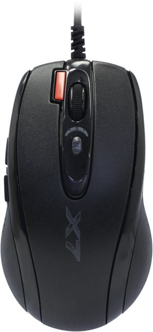 A4Tech 3xFire Game Optical Mouse  <X7-718BK-Black>  (RTL) USB 7btn+Roll