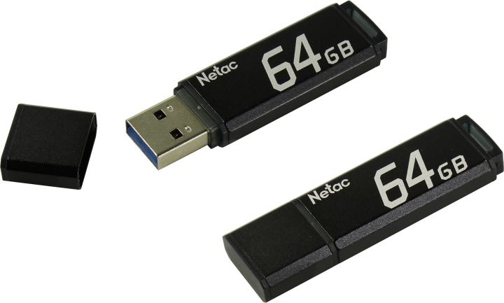 Netac <NT03U351N-064G-30BK> USB3.0  Flash Drive  64Gb  (RTL)