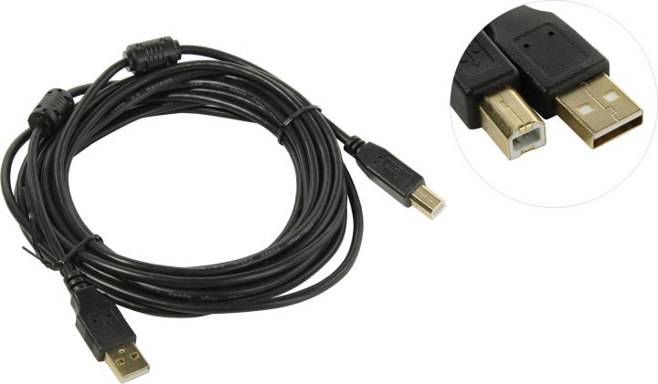 5bites <UC5010-050A> Кабель USB 2.0  A-->B 5м  2  фильтра