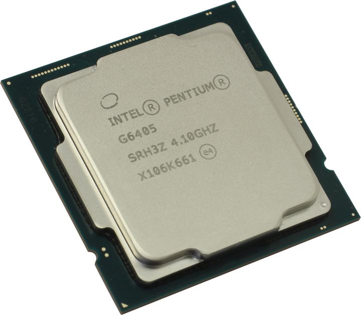 Процессор CPU Intel Pentium G6405       4.1 GHz/2core/SVGA  HD Graphics/4Mb/58W/8  GT/s  LGA1200