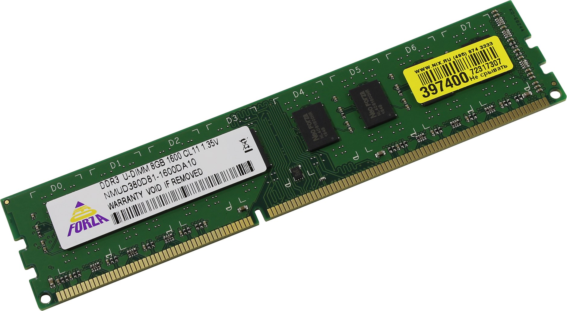 Neo Forza <NMUD380D81-1600DA10> DDR3 DIMM  8Gb  <PC3-12800>  CL11