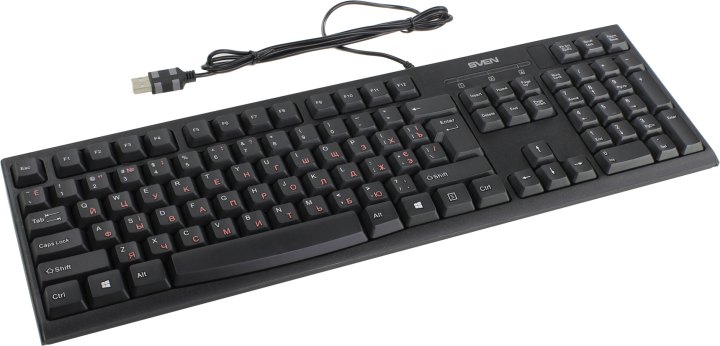 Клавиатура SVEN Standard KB-S300  Black  <USB>  104КЛ