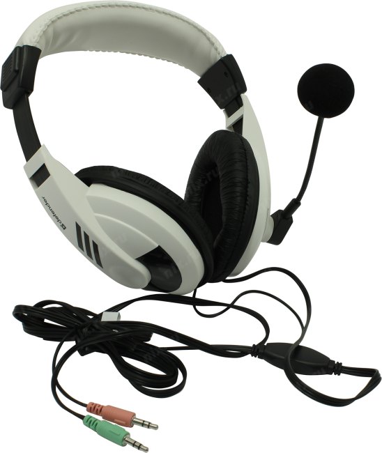 Наушники с микрофоном Defender Gryphon HN-750 White (с регулятором  громкости, шнур  2м)  <63747>
