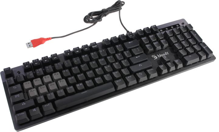 Клавиатура Bloody B500N  <USB> 104КЛ,  подсветка  клавиш
