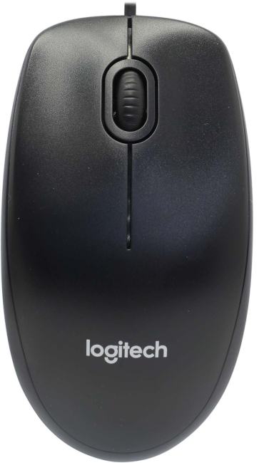 Logitech Mouse M100 Black <910-006652> (RTL)  USB 3btn+Roll