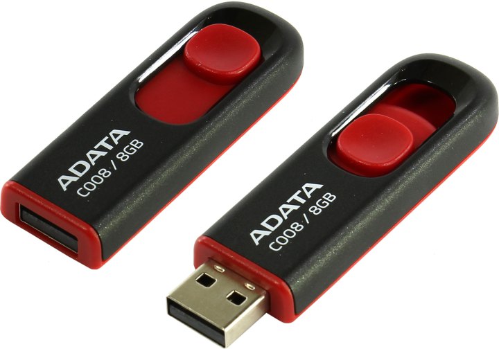 ADATA Classic C008 <AC008-8G-RKD>  USB2.0 Flash  Drive  8Gb