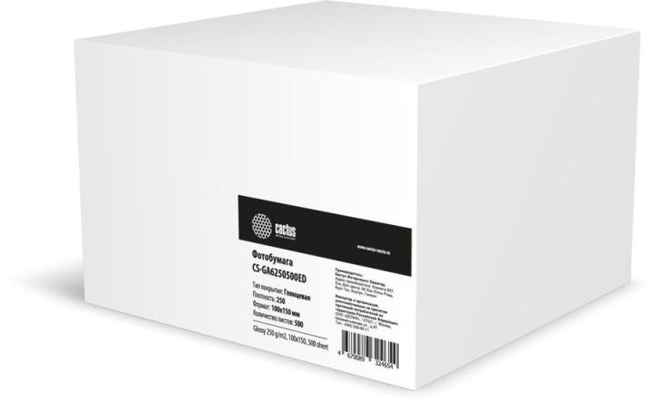 Cactus CS-GA6250500ED (10x15см, 500 листов, 250  г/м2)  бумага  глянцевая