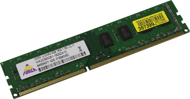 Модуль памяти Neo Forza <NMUD340C81-1600DA10> DDR3 DIMM 4Gb  <PC3-12800> CL11
