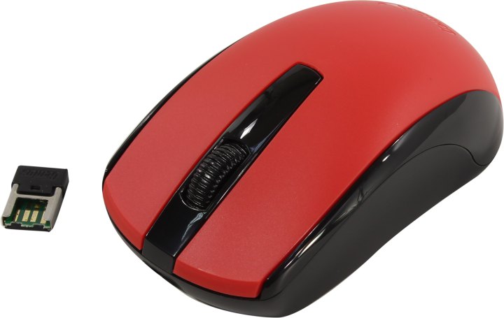 Genius Wireless Mouse <ECO-8100 Red>  (RTL) USB  3btn+Roll  (31030004403/31030010413)