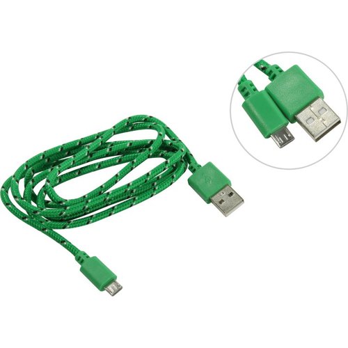 Smartbuy <iK-12n green>  Кабель  USB A-->micro-B 1.2м